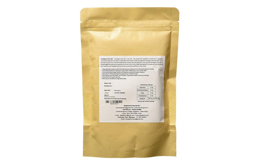 Future Organics Himalayan Pink Salt (Purest Salt on Earth)   Pack  500 grams
